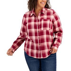 Style & Co Plus Size Plaid Perfect Shirt